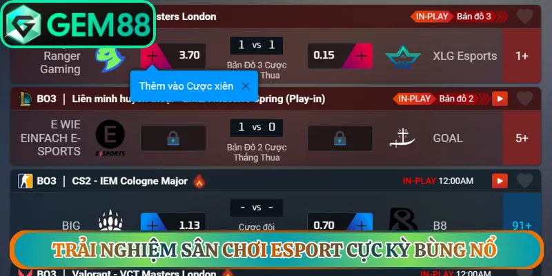Trải nghiệm sân chơi Esport cực kỳ bùng nổ